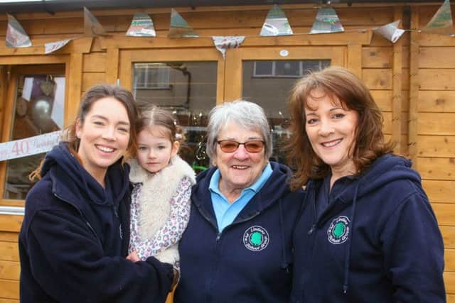 Four generations, from left, Camilla Herring, her daughter Gabriella, Wendy Tovey and Nikki Fletcher. Photo by Derek Martin DM1931705a