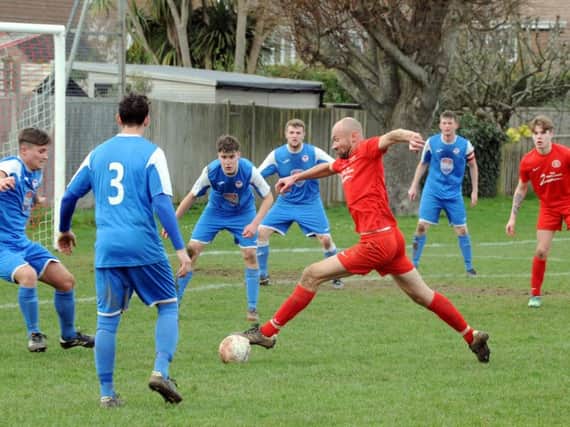 Bosham in recent action against Jarvis Brook / Picture by Kate Shemilt
