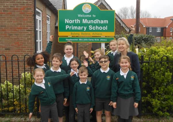 Headteacher Julia Carey and the school council at North Mundham Primary School. Photo contributed