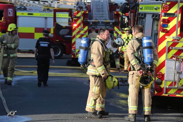 A fire has broken out of a derelict building in School Road