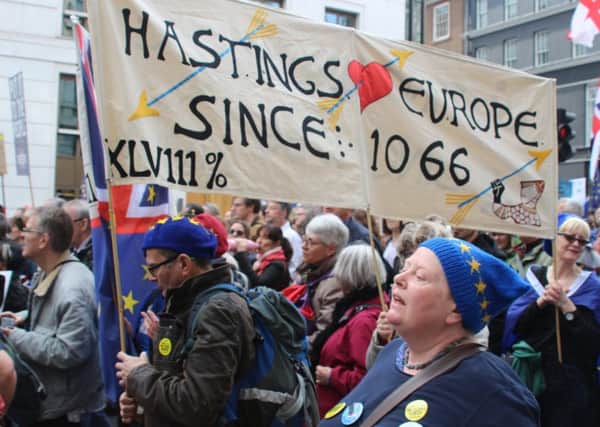Hastings people at Pro-Remain march SUS-190325-101219001