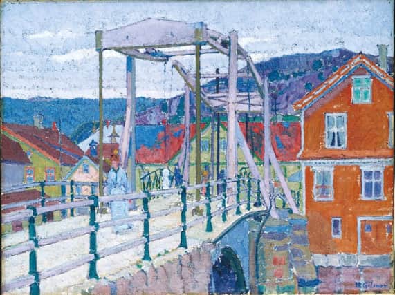 Harold Gilman Canal Bridge, Flekkefjord, c.1913, oil on canvas © Tate London, SUS-190325-105814001