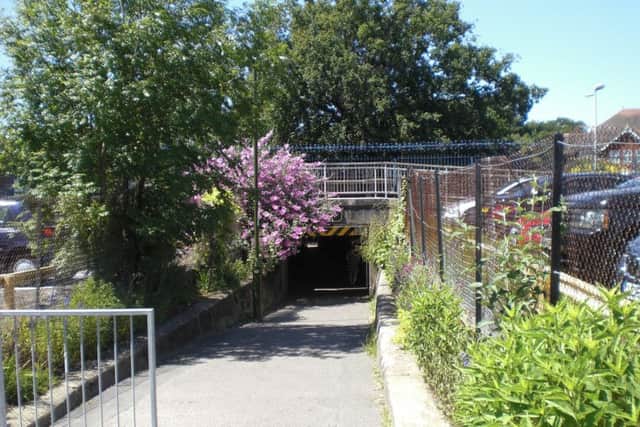 The subway when it was planted up with attractive flowering shrubs SUS-190325-112221001