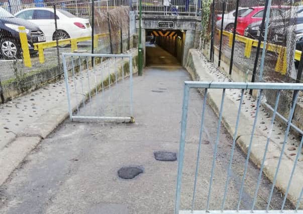 The 'grim' subway linking North Road and Station Road, Horsham Photo by  Christine Duerschner