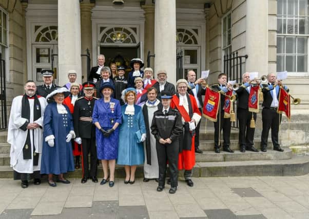 The new High Sheriffs of West and East Sussex at their declaration ceremony at Lewes Crown Court. Picture by Andrew Mardell