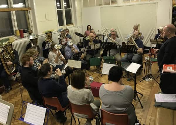 Mid Sussex Brass Band in rehearsals