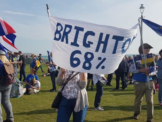 Brexit protest in Brighton