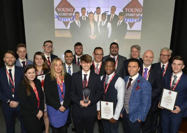 Billy Venner is the Young Start Up Talent Winner 2019. Picture shows YST Co Founders Lorraine Nugent and Matt Turner all finalists and judges (Photo by Jon Rigby)