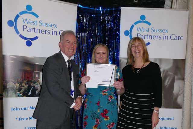Lilly Hill from Albany House Care Home won the Care Home Worker Accolade, awarded by Opus Medication Group.