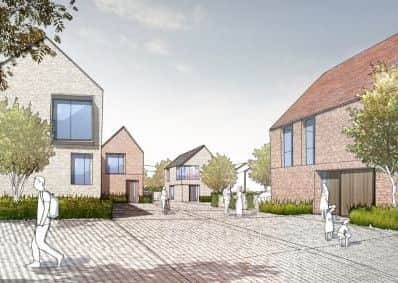 An artist's impression of the first set of new homes for the Northern Arc in Burgess Hill. Picture: AECOM