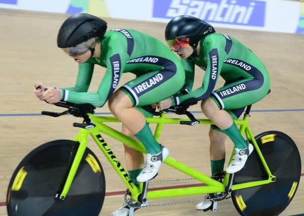 Katie-George Dunlevy and Eve McCrysta in action in Rio at the World Cup. Picture by SWpix.com (t/a Photogrpahy Hub Ltd) SUS-180304-152233002