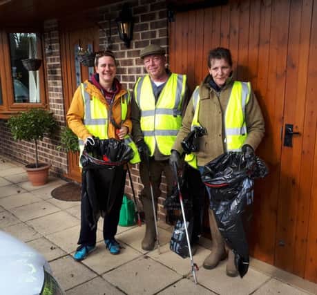 Litter pickers in Pulborough