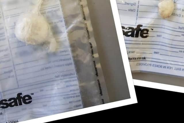 Officers tweeted an image of what appears to be wraps of drugs they had seized