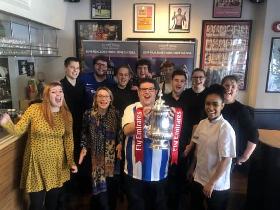 The Picture House team with the FA Cup