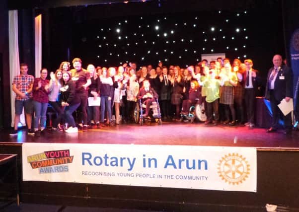 All the prize winners at the 2019 Rotary Arun Youth Community Awards
