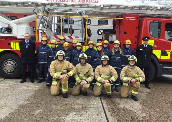 The graduates at Horsham Fire Station