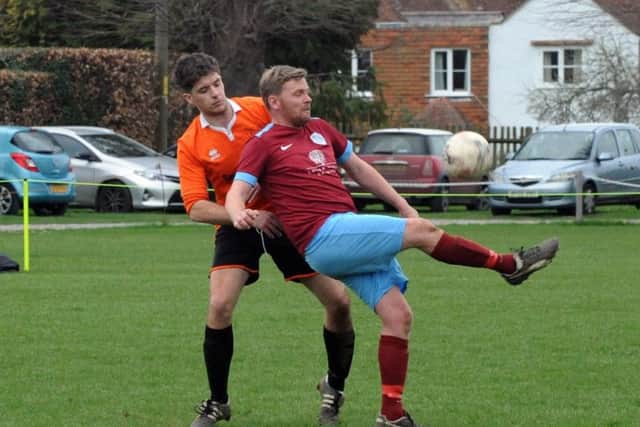 Stedham shield the ball in their win over East Dean / Picture by Kate Shemilt