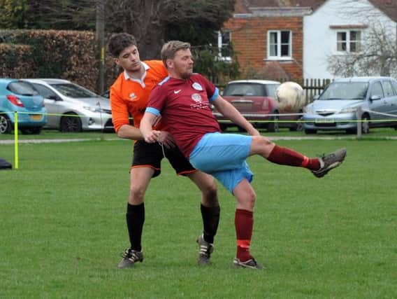 Stedham shield the ball in their win over East Dean / Picture by Kate Shemilt