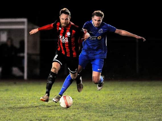 Ollie Moore (right) is set to return for Broadbridge Heath at the weekend. Picture by Steve Robards.