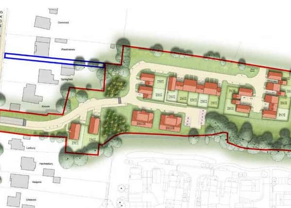 Proposed layout of new homes