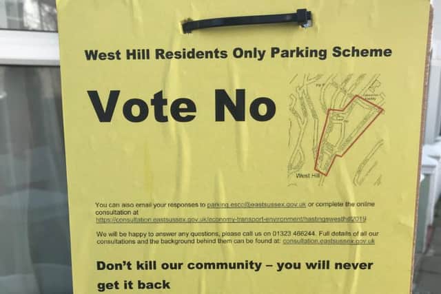 Someone has placed signs up in the roads urging people to vote 'no' to the scheme
