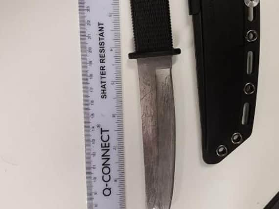 A photo of the knife. Picture: Horsham Police/Twitter