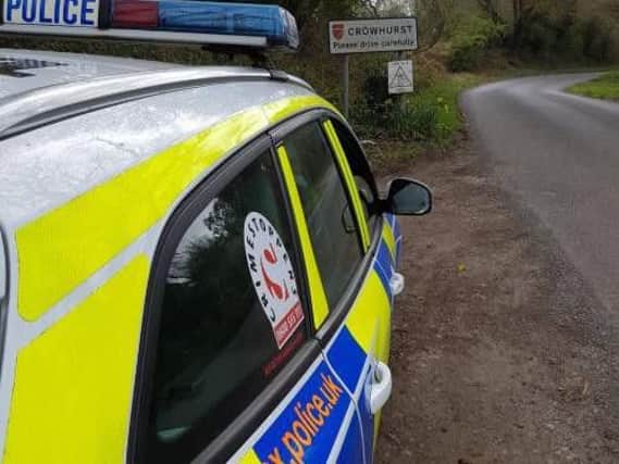 Police in Crowhurst. Photo: Rother Police/Twitter