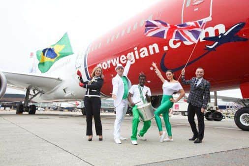 Norwegian has started its first flights to Brazil from Gatwick Airport