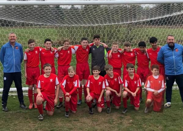 The South East Sussex Schools' under-13 football team which is through to a national final