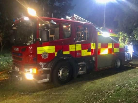 A fire engine at the scene. Photo: West Sussex Fire Service/Twitter