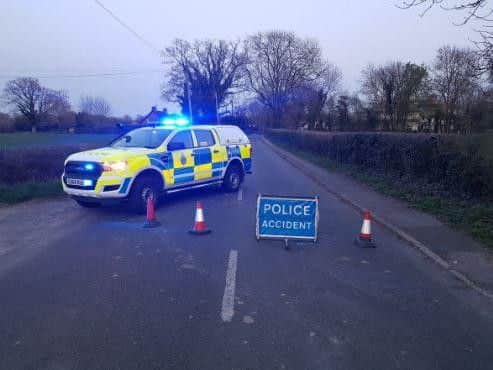 The road was closed. Photo: Horsham Police/Twitter