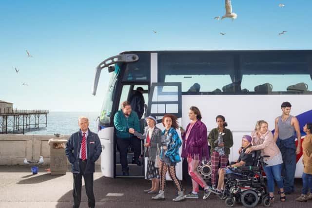 The cast of Don't Forget The Driver. Picture via BBC