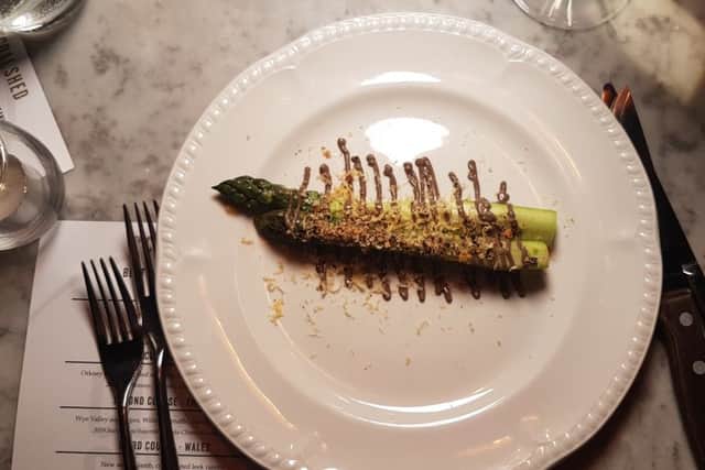 Wye Valley asparagus at The Coal Shed