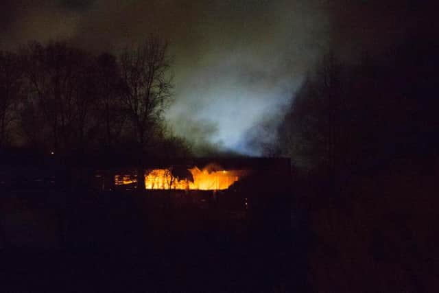 The fire service was called to the blaze last night