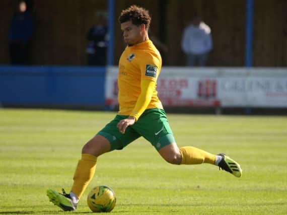 Horsham and Montserrat defender Joey Taylor. Picture by John Lines