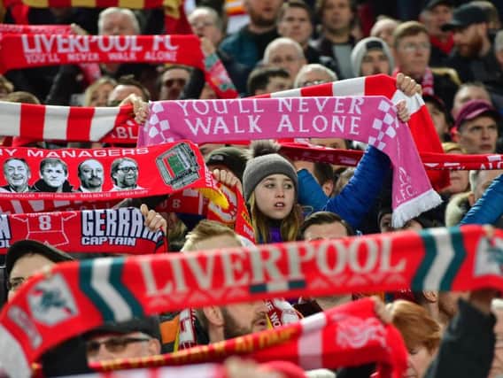 Liverpool fans pictured at Anfield. Picture by Getty Images