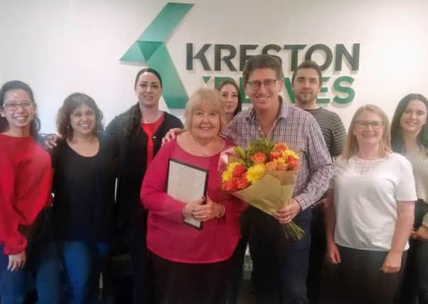 Stephanie Bennett, payroll client manager, retires from Kreston Reeves in Worthing, having started with the firm in Littlehampton 44 years ago