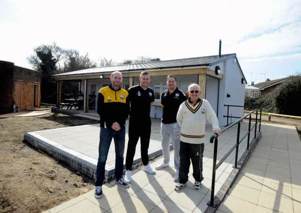 Members of Aldwick cricket club delighted with their new pavilion. From left Ollie Smith, Ian Guppy, Ian Smith, and chairman Jim Smiith.ks190135-2