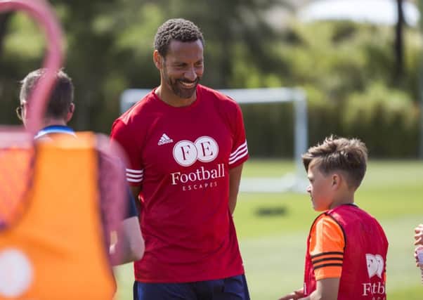 Rio Ferdinand coaching the youngsters