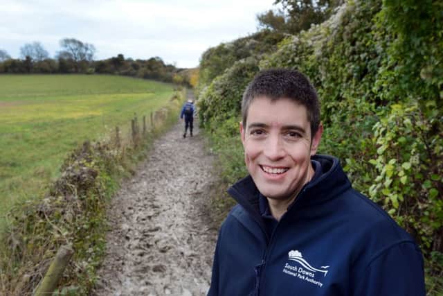 Andy Gattiker, trail officer for the South Downs Way, photo by Anne Purkiss
