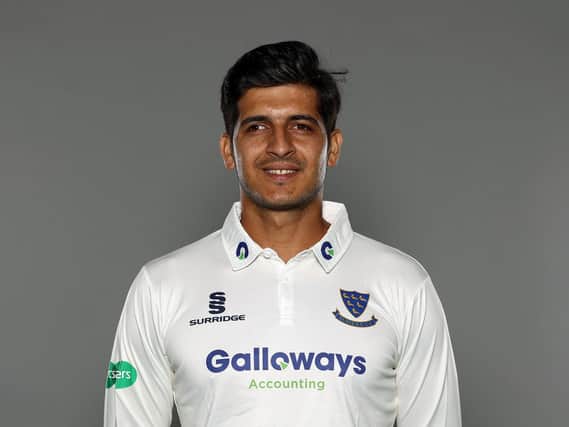 Mir Hamza in his new Sussex shirt / Picture by Getty Images