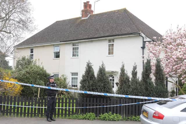 The scene of the deaths in South Farm Road, Worthing, last year
