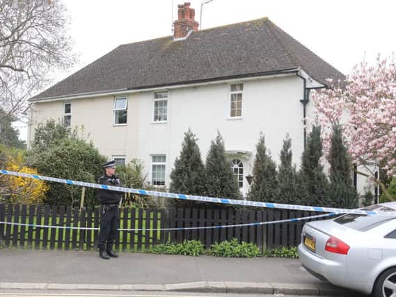 The scene of the deaths in South Farm Road, Worthing, last year