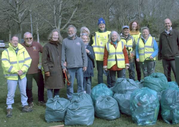Bexhill Lions joined members of the Bexhill Environmental Group for a litter pick on the Downs. SUS-190904-113116001