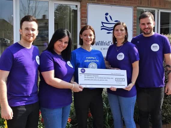 St Wilfrid's Hospice being awarded the grant on Friday