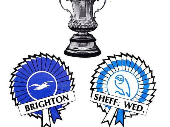 The front cover of the programme when Brighton met Sheffield Wednesday in the semi-final of the FA Cup in 1983