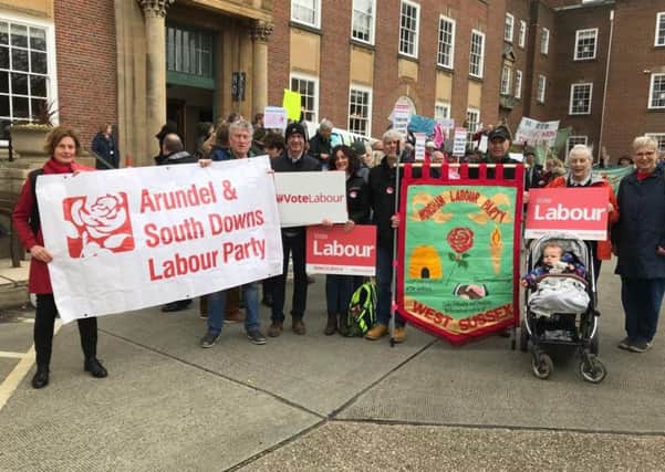 Labour Party members from Horsham District take part in the Climate Action
demonstration