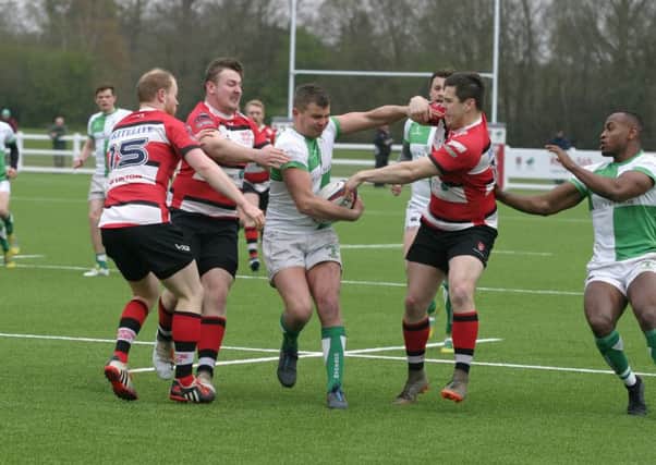 Mike Watts in action for Horsham RUFC. Photo by Clive Turner