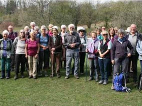 The Ramblers group pictured before they set off on the celebratory walk