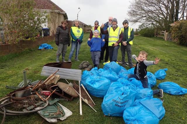An assortment of metal items was collected during the Great British Spring Clean in Southwick
